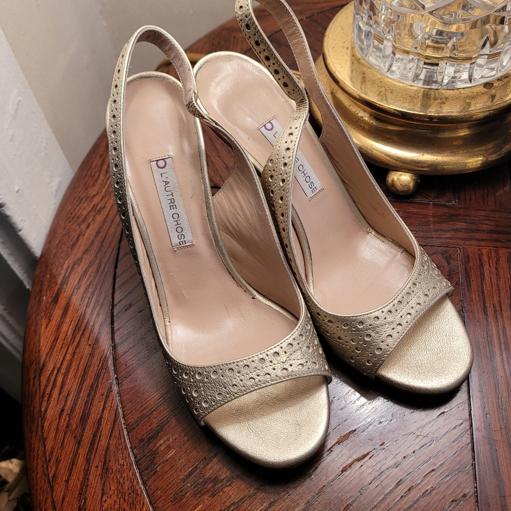 Lautre Chose Made in Italy Open Toe Heels size 37